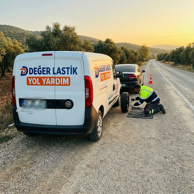 Yazıbaşı bölgesinde lastik yol yardım aracı ile mobil lastikçi hizmeti